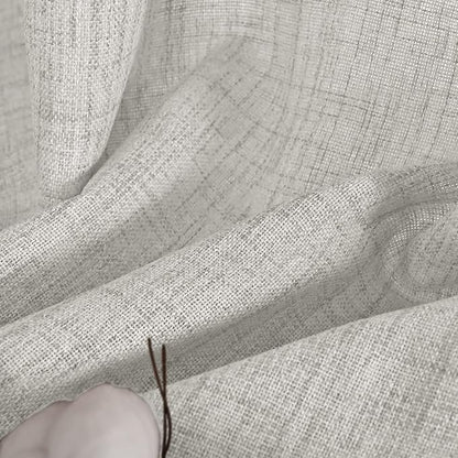 YoungsTex Light Grey Linen Semi Sheer Curtains 54 Inch Length 2 Panels | Light - Image 9