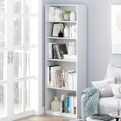 Furinno Jaya Book Shelf, 5-Tier Bookshelf, Bookcase - Image 2