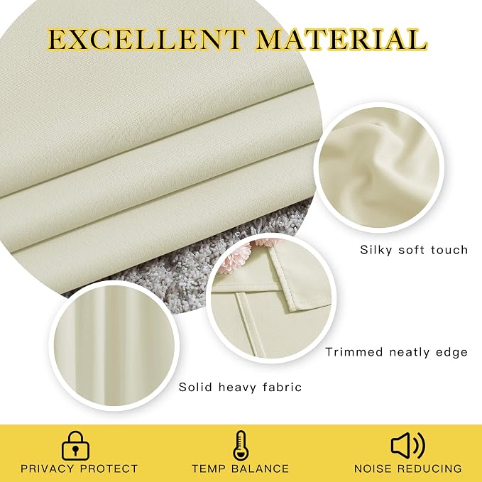 NICETOWN Room Darkening Window Curtains 90 inch Length - Image 4