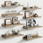 Floating Picture Ledge Shelves for Wall Set of 8, 16 Inch Wall Shelves by FLYJOE
