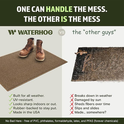 WaterHog Squares Front Door Mat Indoor Outdoor Entrance, All-Weather Mats | - Image 5