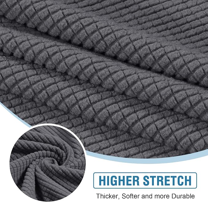 H.VERSAILTEX Sectional Couch Covers 4 Pieces Sofa Seat Cushion Covers L Shape - Image 5