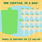 Lt. Blender's Margarita in a Bag - Margarita Mix - Each Bag Makes 1/2 Gallon of Frozen Margaritas – Non-GMO Cocktail Mix - No Blender Needed – Add Liquor, Wine or as a Mocktail (Pack of 4)