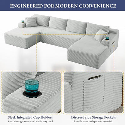 133" Sectional Couches for Living Room Cloud Couch Sofa - Image 4