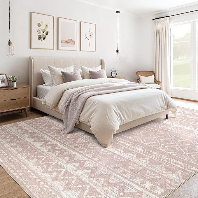 cotiled Boho 9x12 Area Rug for Living Room: Large Moroccan Washable Rug | Solve - Image 4