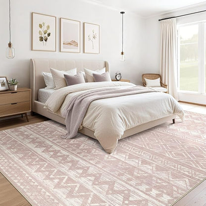 cotiled Boho 10x14 Area Rug for Living Room: Large Moroccan Washable Rug | - Image 3