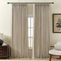 AUSSPVOCT Pinch Pleated 102 Inch Linen Curtains 100% Blackout by AUSSPVOCT