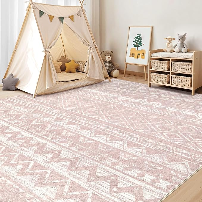 cotiled Boho 10x14 Area Rug for Living Room: Large Moroccan Washable Rug | - Image 7