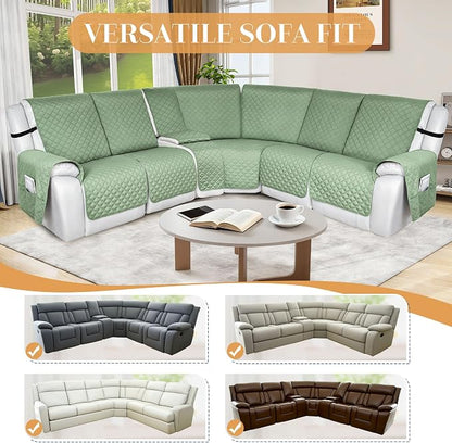 HDCAXKJ 100% Waterproof Reclining Sectional Couch Covers L Shape Recliner Sofa - Image 6