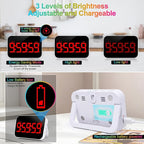 Digital Kitchen Timer - Magnetic Countdown Countup Timer with Large LED Display Volume Adjustable with Sound Alert Function Easy for Cooking and for Seniors and Kids to Use-Red