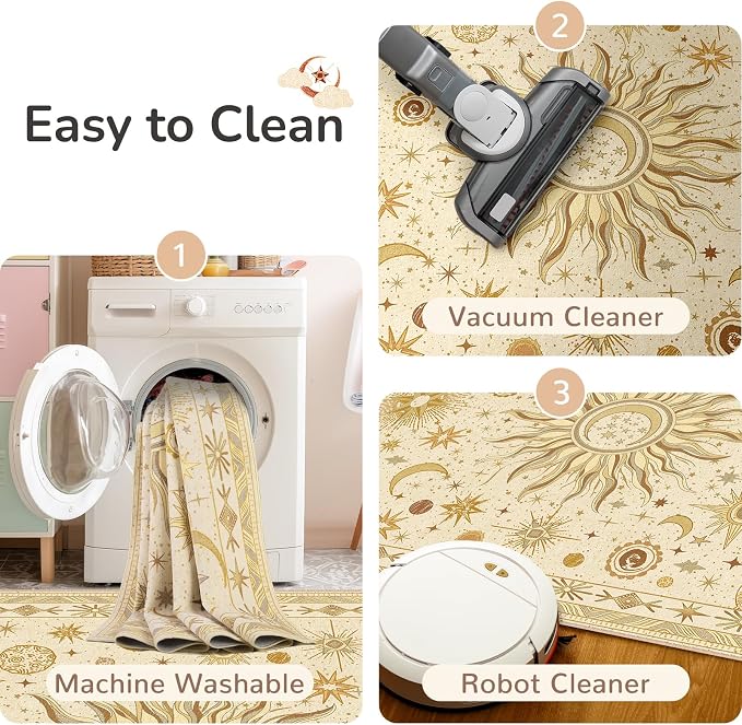 Vacuum-Friendly, 2x8 Washable Area Rug - Image 5