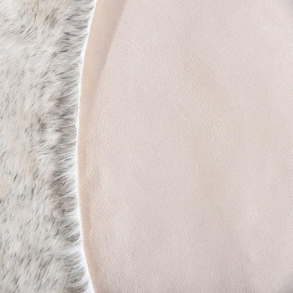 ORINOVA White and Grey 4X6 Faux Sheepskin Shag Fur Runner Rugs - Image 8