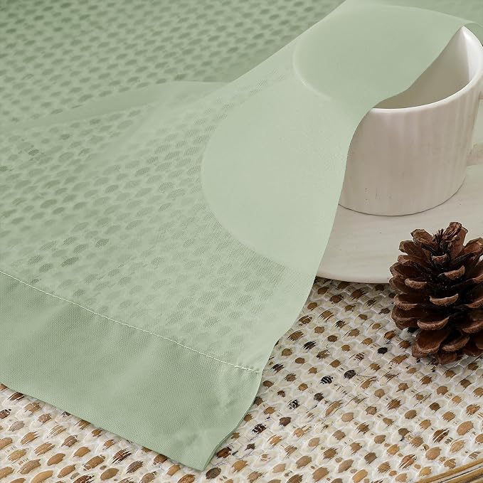 Light Green Sheer Curtains 96 Inches Long 2 Panels - Image 6