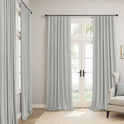 Light Grey Black Out Curtains 72 Inch Long - Image 7