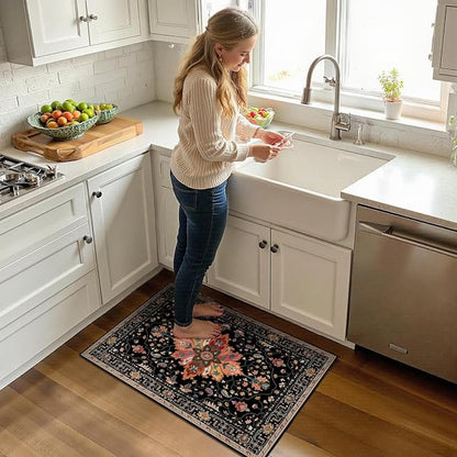 RELEANY Washable Area Rug, Small 2'x3', Water Repellent, Pet Friendly, Vintage - Image 3