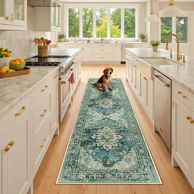 RELEANY Washable Area Rug, Runner 2'6"x8', Water Repellent, Pet Friendly by RELEANY