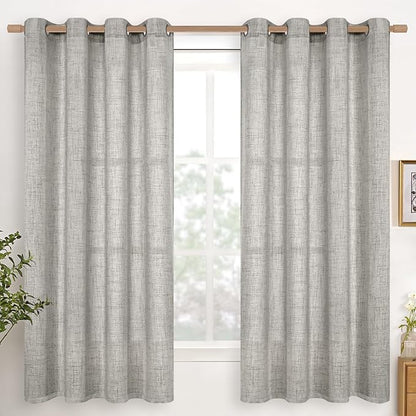 YoungsTex Dark Grey Linen Curtains by YoungsTex