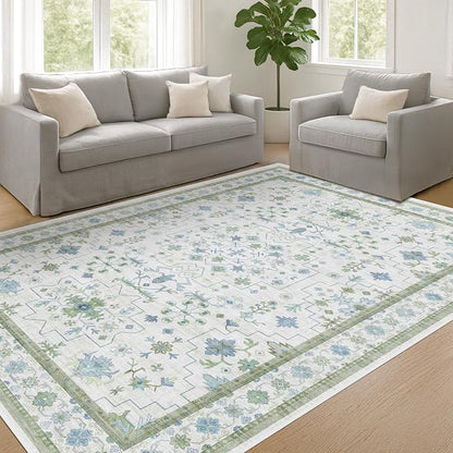 Cream Oushak 6x9 Bedroom Rug - Image 4
