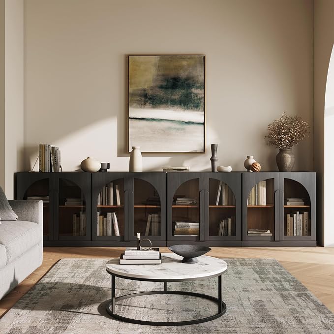 BELLEZE 4-Piece Modular TV Stand Set, Modern Entertainment Center - Image 6
