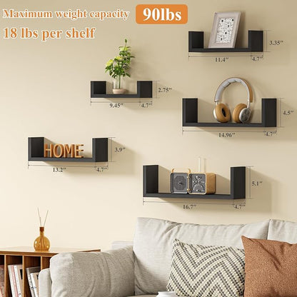 SRIWATANA Floating Shelves for Wall, Wall Shelves for Bathroom, Living Room - Image 6
