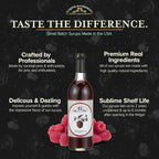 Liquid Alchemist Raspberry Syrup for Drinks - Real Ingredients Make the Perfect Summer Cocktail or Margarita Mix - Our Raspberry Cocktail Syrup is Non-GMO & Vegan (12 oz)