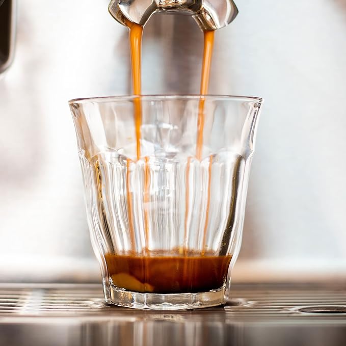 Espresso Cups Set of 4 Clear Glass Cups 3oz for Coffee/Milk, Coffee Mugs Insulated Shot Glasses Regular Espresso Accessories in Kitchen/Office/Bar, Easy to Clean (3oz-4 Pack)