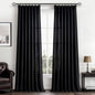 Modern Pinch Pleated Black Curtains by PleatedDrapes