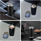 OMTech 20oz Tumblers Bulk, 12pc Stainless Steel Tumbler Set with Lid & Straw, Double Wall Vacuum Insulated Mug for Laser Engraver, Travel Coffee Mug for Hot & Cold Drinks, Black Powder Coated Cup