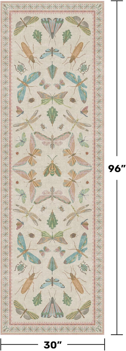 Insect Print 8ft Long Hallway Runner Rug - Image 2