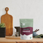 J Mac Botanicals, Organic Hibiscus Flower (4 ounce), Hibiscus tea, cut & sifted flowers, dried from Egypt, herbal tea leaves, Flor de Jamaica, edible