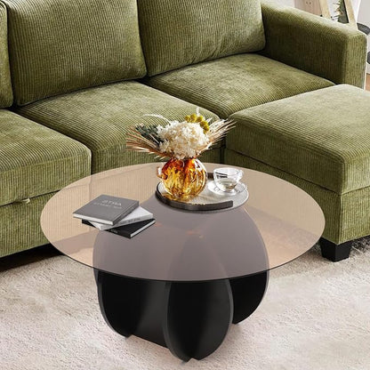 Round Glass Coffee Table for Living Room - Image 4
