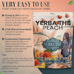 Ancient Diosa - Yerba Mate Tea Powder 350g, 35-Servings - Peach Flavor Clean Energy Drink Superfood - Support Gut Health with Probiotics and Prebiotics, Reduce Brain Fog, Relaxation and Focus Blend