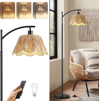 Oneach Boho Floor Lamp with 3 Color Temperatures, Farmhouse Floor Lamps - Image 6