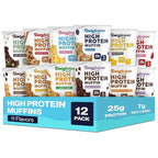 Bootylicious | High-Protein Muffin | 25g Protein, 7g Net Carbs, 2.32-2.75oz Cup, 12-Pack (Variety Pack)