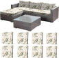 CALBODE 8 Pcs Stretch Indoor/Outdoor Seat Cushion Covers, by CALBODE