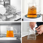 CNGLASS Glass Teapot with Infuser,24oz Clear Glass Tea Kettle with Removable Stainless Steel Strainer,Stovetop Safe Glass Teapot for Blooming and Loose Leaf Tea…