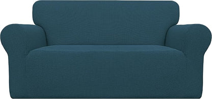 Easy-Going Stretch Oversized Loveseat Couch Covers Washable Deep Teal | 1-Piece by Easy-Going
