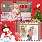 JULBEAR 36 Pieces Reusable Christmas Cake Stencils Templates Molds Tools for Christmas Holiday New Year Cookies Baking Painting Dessert Coffee Decoration