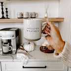Sweet Water Decor Sweater Weather Stoneware Coffee Mug | Novelty Coffee Mugs | Microwave & Dishwasher Safe | 14oz Coffee Cup | Fall Gifts | Winter Coffee Mug