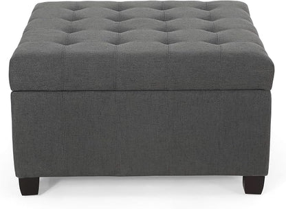 Christopher Knight Home Hedda Tufted Fabric Storage Ottoman - Image 5