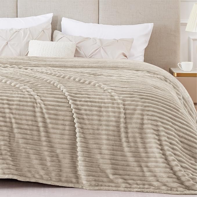 BEDELITE 3D Ribbed Jacquard Linen Full Size Blankes by BEDELITE