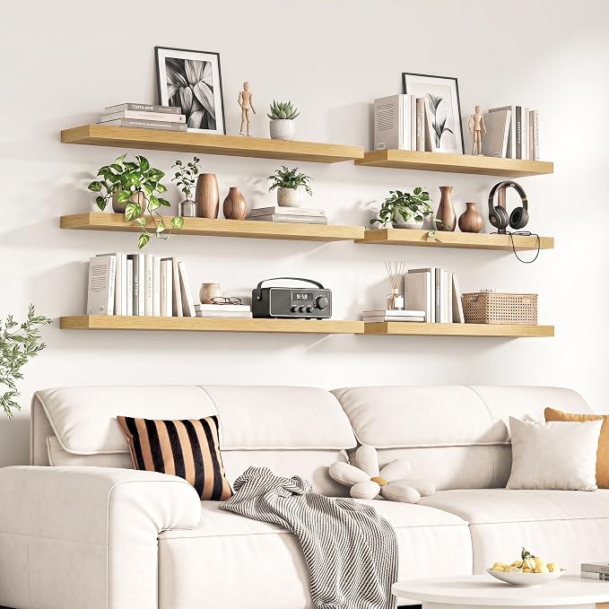 Fun Memories 55Inch Long Floating Shelves, 8 Inch Deep Shelves - Image 2