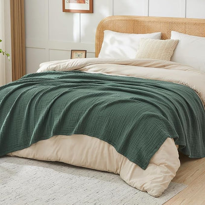 EMME Muslin Blankets for Adults Throw Blanket for Couch Breathable Gauze Soft - Image 5