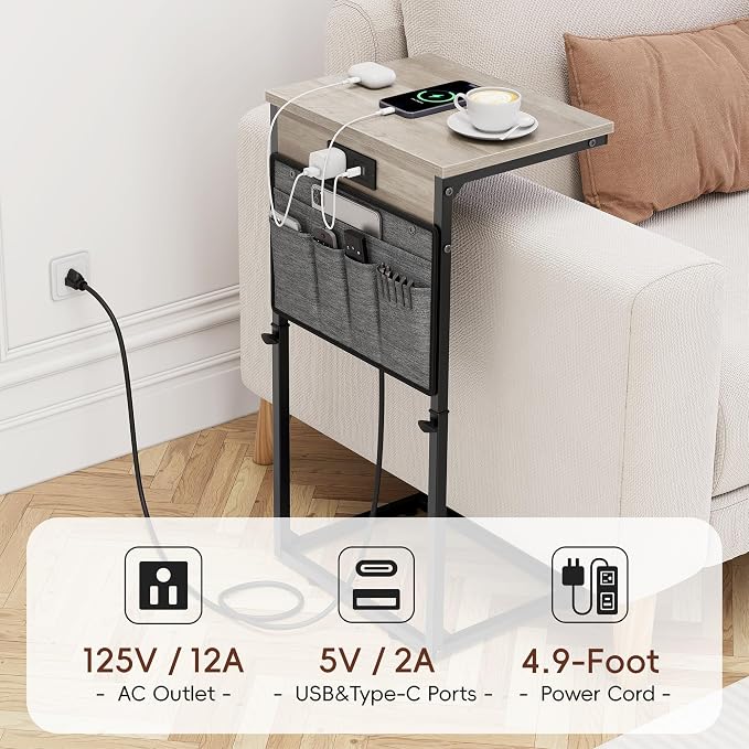 Vagusicc C-Shaped End Table Set of 2 - Image 7