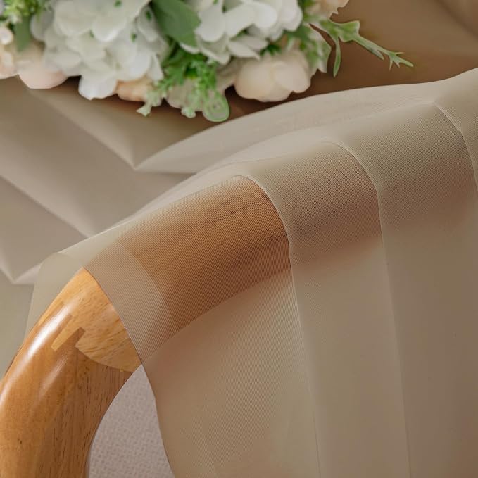 Taupe Sheer Curtains 78 inches Long - Image 7