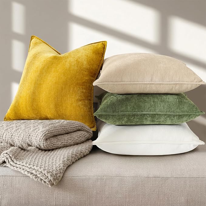 decorUhome Summer Couch Euro Sham Throw Pillow Covers 24x24 Set of 2, - Image 6