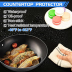 Warome Silicone Mat,36"x 23.6" Heat Resistant Mats for Countertop Protector,Nonstick Silicone Craft Mat/Placemats,Washable Silicone Mats for Kitchen Counter,No Creases Counter Mat-Black