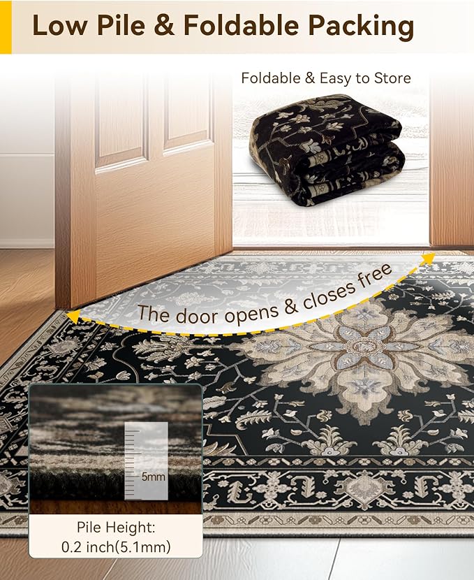 RELEANY Washable Area Rug, Large 10'x14', Water Repellent, Pet Friendly - Image 6