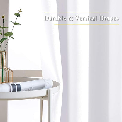 NICETOWN 84 inch Long White Curtains - Image 5