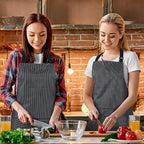 Handepo 4 Pcs Kitchen Cooking Aprons with Pockets Adjustable Waterproof Baking Apron for Women Men, Chef,BBQ, Christmas Gift